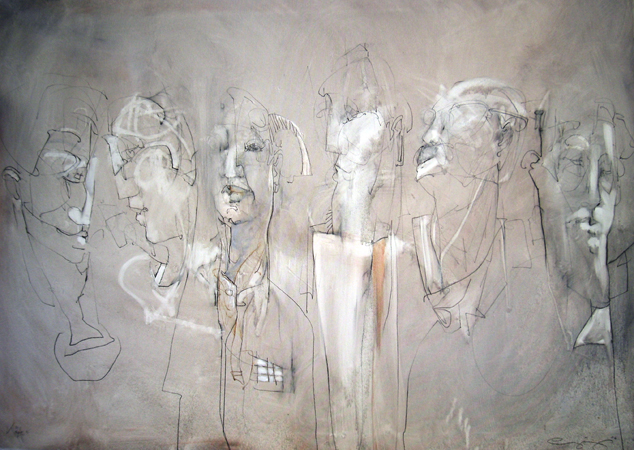 Köpfe - Oil painting exploring human perception